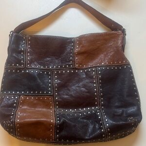 Michael Kors Leather Brown and Black Patchwork Women's Bag vintage